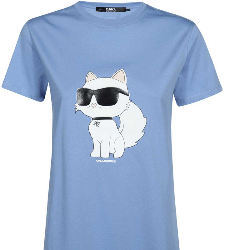 Camiseta Karl ikonik choupette blue